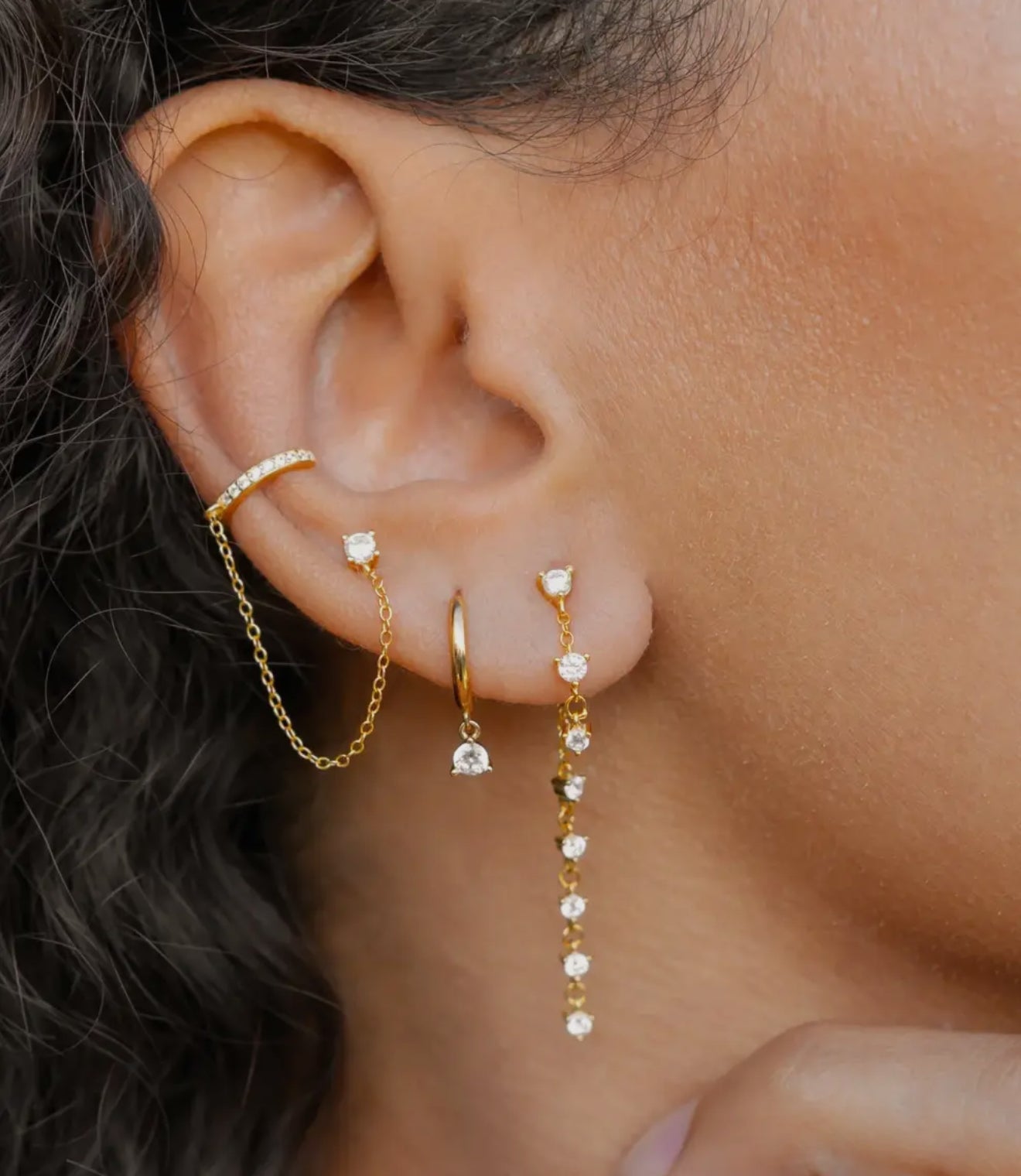 Lune Cascade Drop Earrings